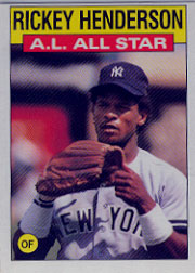 1986 Topps Baseball Cards      716     Rickey Henderson AS